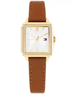 Женские часы Quartz Tan на кожаном ремешке, 22.5 мм Tommy Hilfiger