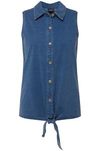 Блуза Ulla Popken Blouse, синий деним