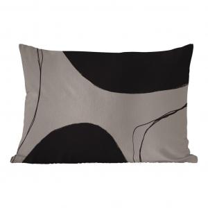 Уличная подушка MuchoWow - Пастель - Черный - Минимализм - 50x30 см - Устойчивость к атмосферным воздействиям - Подушка для отдыха - Чехол на подушку - Хлопчатобумажная ткань - Декоративные наволочки, мультиколор