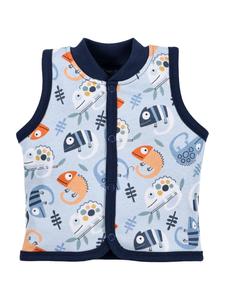 Nini Детский жилет-хамелеон синего цвета