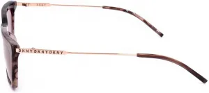 Женские прямоугольные солнцезащитные очки DKNY DK709S, Mauve Horn