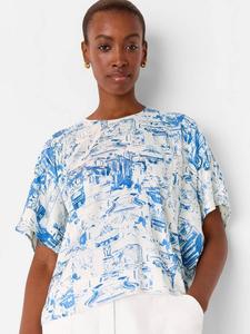 Блузка с римским принтом из смесовой ткани Whistles