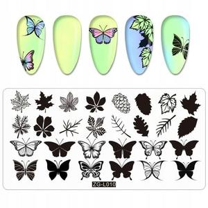 Пластина для штампов для ногтей Butterfly ZG-L010, Frezarkowo