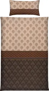 Постельное белье , коричневое, 1x 135x200 см + 1x 40x80 см Erwin Müller