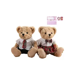 Милый плюшевый мишка в стиле preppy с функцией переодевания, высота 25 см AOLETU