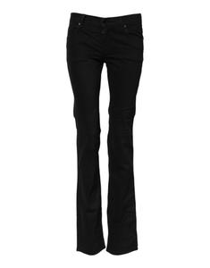 Черные хлопковые эластичные расклешенные джинсы Bootcut Ermanno Scervino, черный