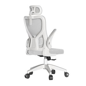 Компьютерное кресло SIHOO White Gray, эргономичное с латексной подушкой и поддержкой поясницы