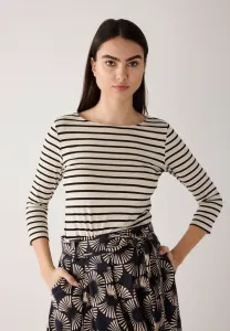 Эластичный топ с длинными рукавами и рукавами 3/4 More & More, Creme/Black