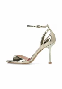 Босоножки на высоком каблуке с зеркальной ламинированной отделкой Liu Jo, Gold Colour