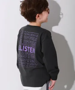 Футболка с длинным рукавом и крупным силуэтом дьявольской лабрадорши, Детская одежда. Размер 26SS Devirock, цвет 009-Back Logo-Black