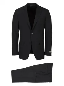 Костюм с однобортным пиджаком Canali, черный