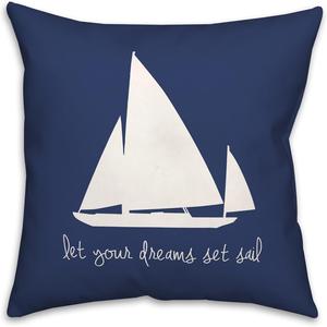 Creative Products Декоративная подушка Dreams Set Sail мягкий пушистый чехол синий Dreams Set Sail