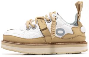 Кроссовки OETZI Skateboarding Shoes Women's Low-top White Mosaic Khaki, хаки