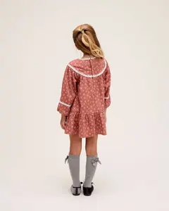 Платье для девочки с принтом в виде листьев Dadati, розовый