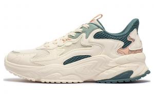 Женские кроссовки Lifestyle Low-Top Western бежевого/темно-зеленого цвета 361°