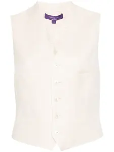 Жилет с жаккардовым логотипом Ralph Lauren Collection, нейтральный