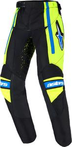 Детские мотокроссовые штаны Alpinestars racer nomur, Blue/Fluo Yellow