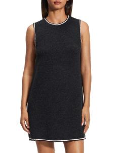 Платье-футляр из фетрового твида Theory, черный