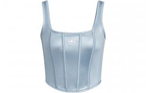 Adidas Originals Женский Корсетный Топ Синий, Текстурированный Синий