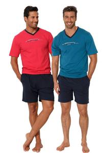 Короткая пижама Arizona, синий/темно-синий/пастельный красный