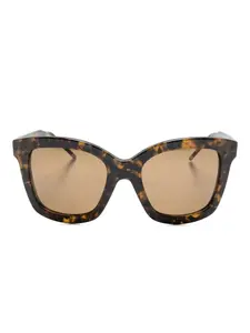 Солнцезащитные очки в квадратной оправе THOM BROWNE, коричневый