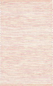 Ковер SAFAVIEH, 61 x 92 см, Montauk Collection, Red & Ivory, плоское плетение, бохо дизайн из хлопка, простой уход, идеален для помещений с высокой проходимостью: прихожая, гостиная, спальня (MTK703Q)