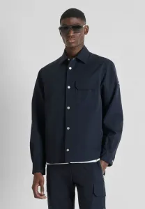 Обычная рубашка с длинными рукавами и нашивкой на рукаве. Antony Morato, Blue/Grey