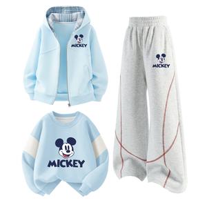 Детский спортивный комплект Casual из 3 предметов Disney, di chao mickey mouse k pudding синий+di chao mickey mouse k белый heather серый+di chao mickey mouse pudding синий