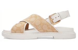 Сандалии с ремешками женские бежевые COACH