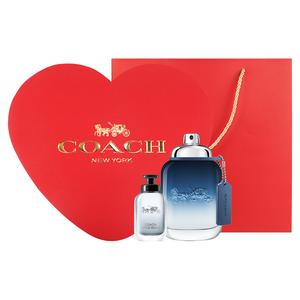 Нью-Йорк блю мужской легкий парфюм в подарочной коробке в форме сердца набор одежды 40мл/60мл+4,5мл COACH
