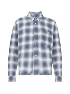 Рубашка на пуговицах классического кроя HOLLISTER, синий