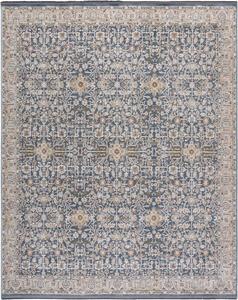 Ковер SAFAVIEH, 244 x 305 см, - коллекция Vivaldi - большой - светлый синий и айвори, традиционный винтажный восточный дизайн, не линяет и легко чистится, идеально для гостиной, спальни, столовой (VIV546L)