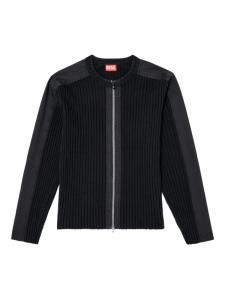 Кардиган K-Matty в рубчик на молнии Diesel, черный