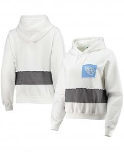 Женский укороченный пуловер с капюшоном Tennessee Titans белого цвета «летучая мышь» Refried Apparel, белый