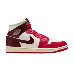 Кроссовки Air Jordan Wmns Air Jordan 1 Mid 'Mystic Hibiscus', красный