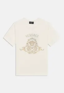 Футболка унисекс с принтом герба зала медузы Versace, Bianco/Whisper/Silver Coloured