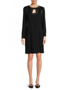 Двухцветное платье-футляр с бантом Focus By Shani, черный