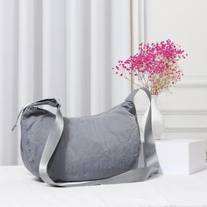 Сплошная нейлоновая сумка-слинг через плечо FASHNZFAB, серый