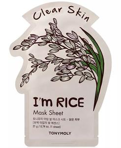 Тканевая маска I’m Rice — чистая кожа Tonymoly