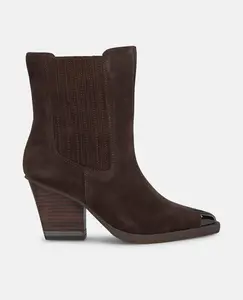 Женские ботильоны с широким каблуком и заостренным носком Alma en Pena, коричневый