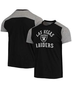 Мужская черно-серая футболка Las Vegas Raiders Field Goal Slub Majestic, черный