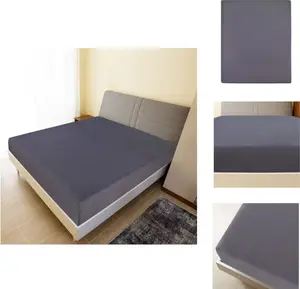 Простыня на резинке , джерси, антрацит, 90x200 см, хлопок vidaXL