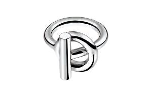 HERMES Кольцо Echappee Unisex серебряное