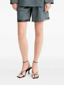 Плиссированные украшенные шорты Solenna Iro, серый