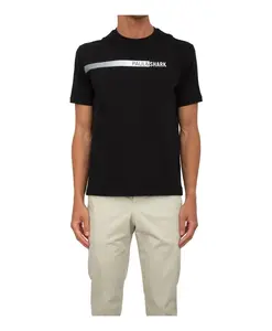 Черная хлопковая футболка Paul & Shark, черный