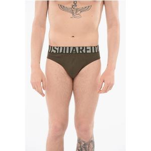 Хлопковые трусы с логотипом на поясе Dsquared2, зеленый