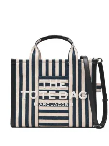 Сумка The Medium Stripe Canvas Tote MARC JACOBS, синий