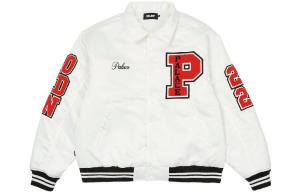 Атласная университетская куртка Palace, белый