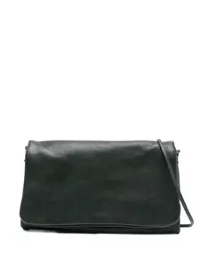 Сложенная кожаная сумка-саквояж SOMMET, зеленый