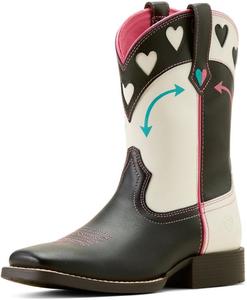 Детские сапоги ARIAT унисекс Round Up Hearts Western Boot, белый